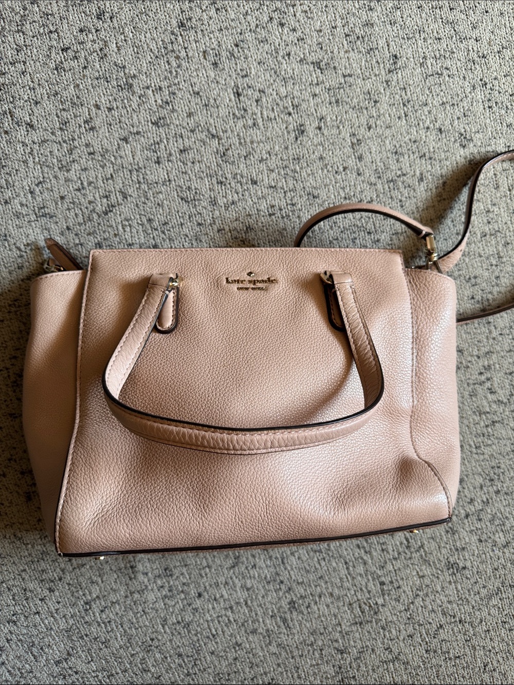kate spade Blush Pink Pebbled Leather Satchel